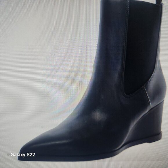 Franco Sarto Ellah Wedge Booties. Leather. NIB. Size 8 - Picture 2 of 12